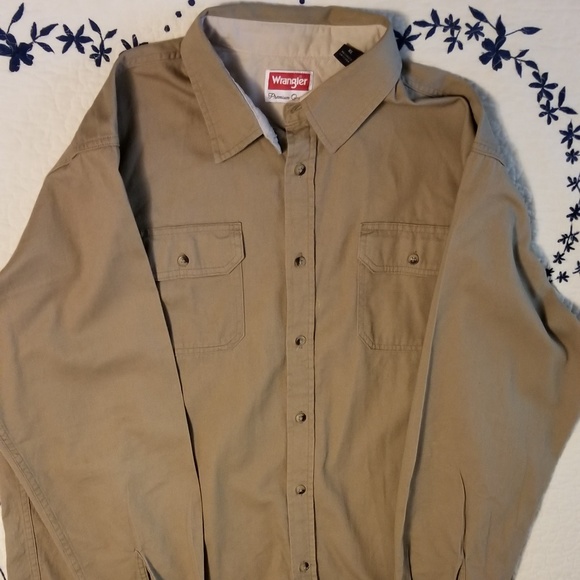 wrangler button down work shirts